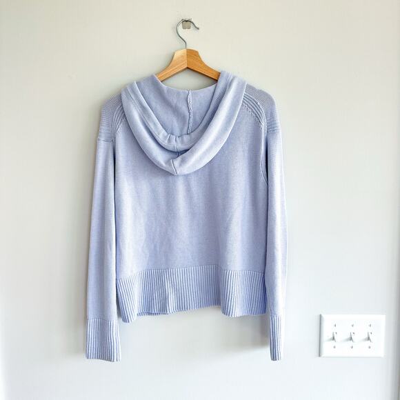 Lululemon Double Knit Cashmere Blend Pullover Sweater Hoodie Pastel Blue XS/S - Picture 3 of 7